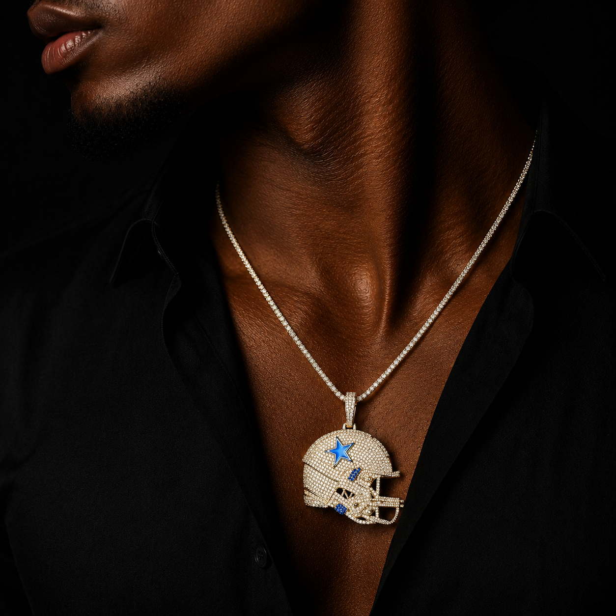 Bubble Letter Iced Out Base Ball Cap Necklace Pendant for Men 5A Cubic Zirconia Hip Hop Jewelry