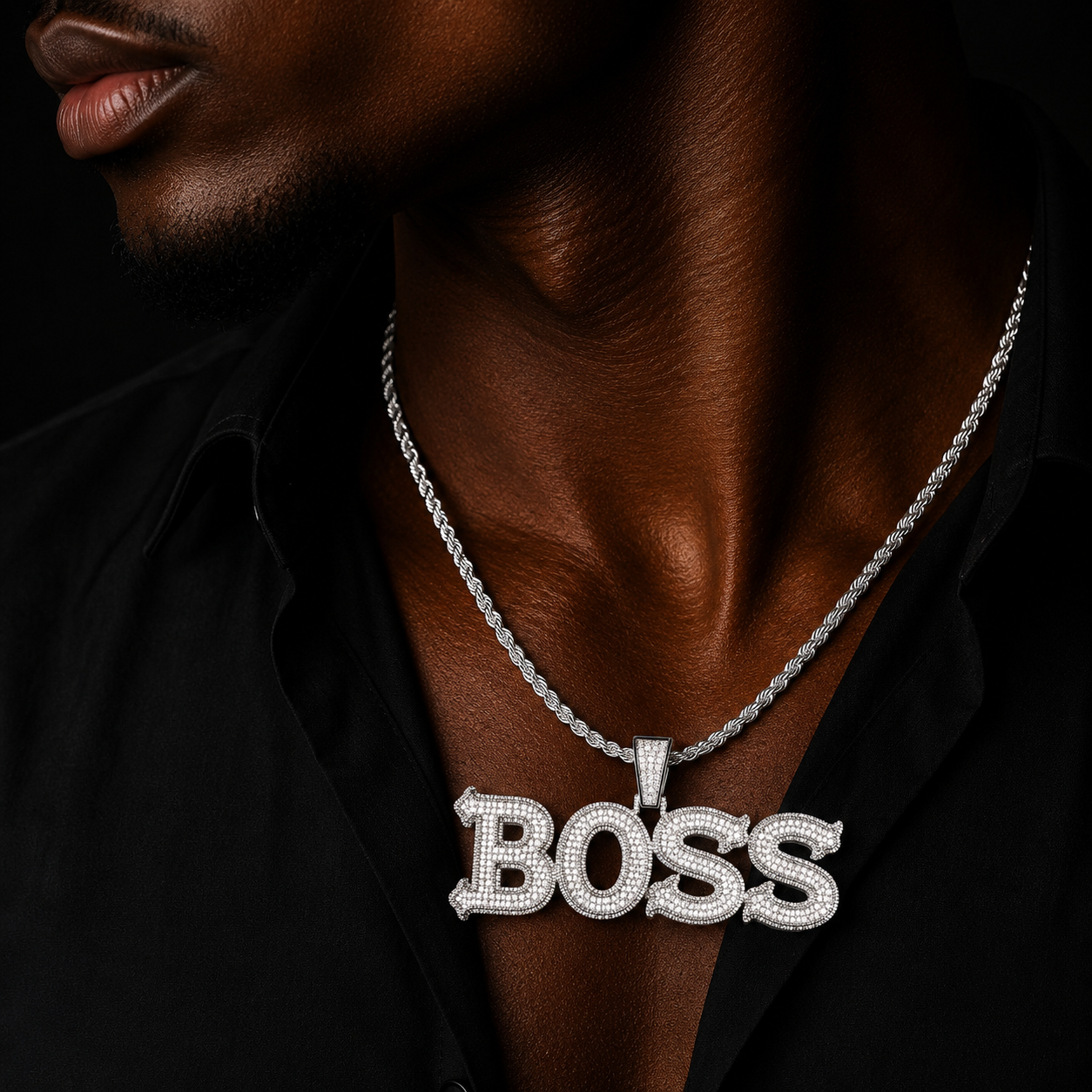 Bubble Letter Iced Out Custom Name Necklace Pendant for Men 5A Cubic Zirconia Gold Plated Personalized Jewelry
