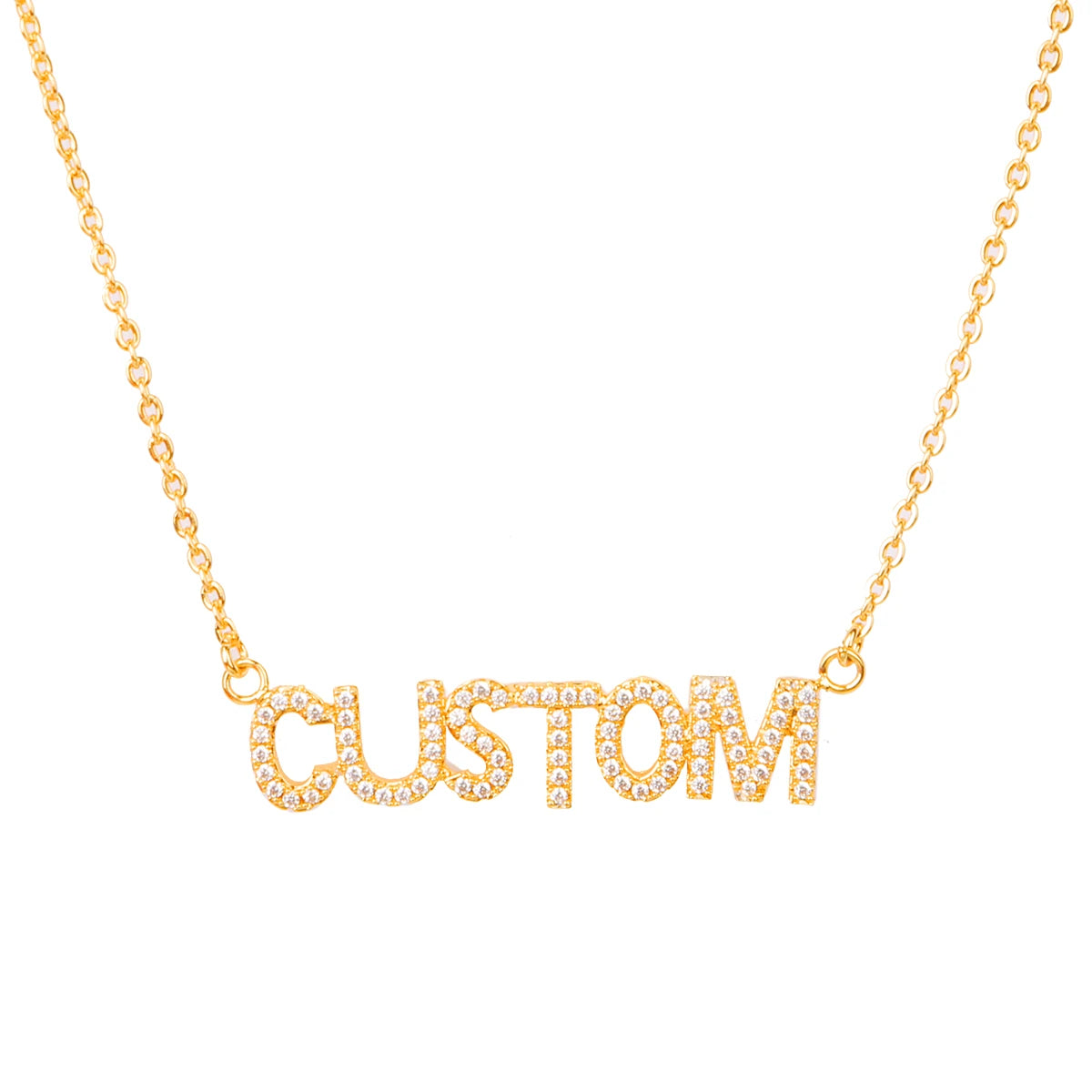 Custom Name Tennis Pendant Gold Color Women Hip Hop Jewelry