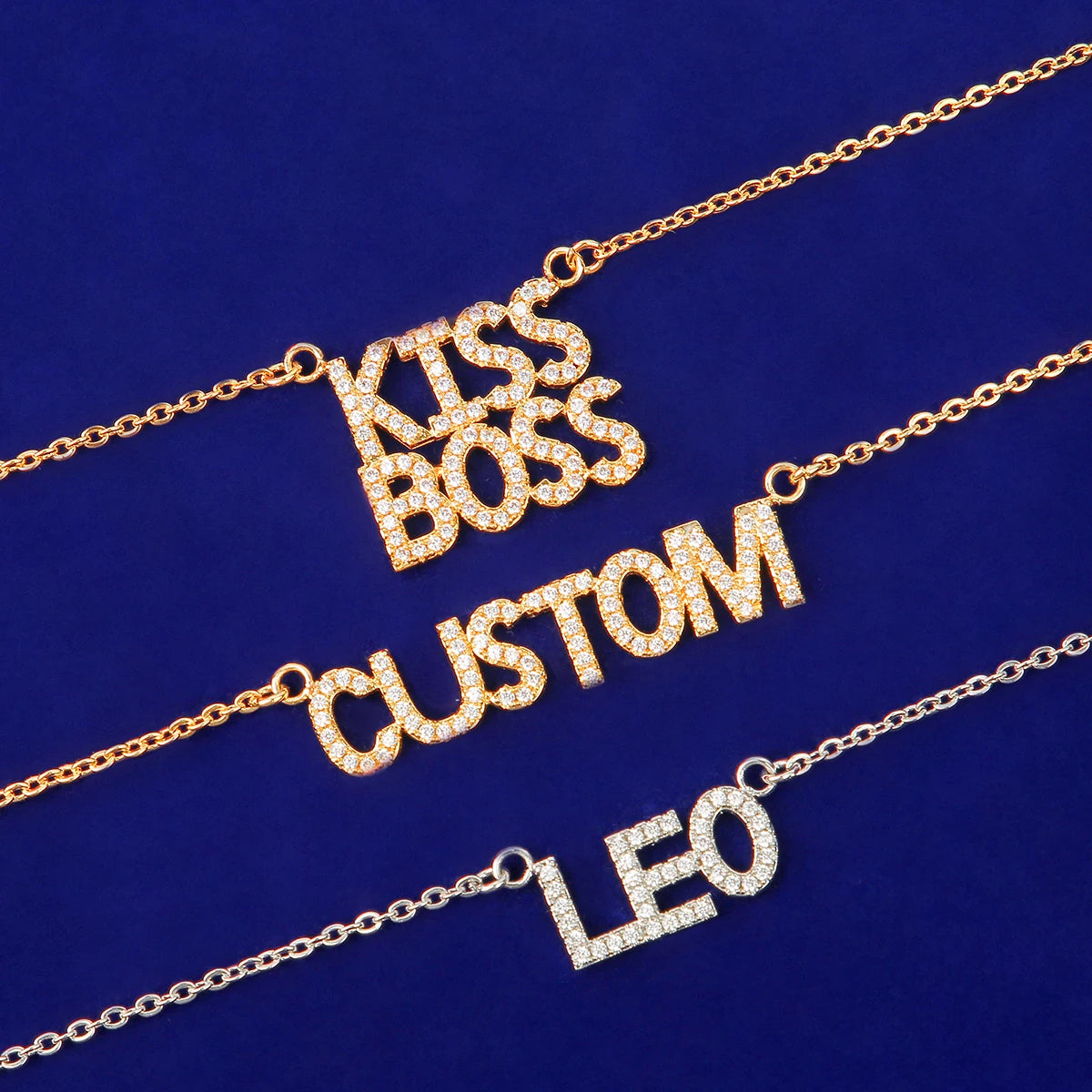 Custom Name Tennis Pendant Gold Color Women Hip Hop Jewelry