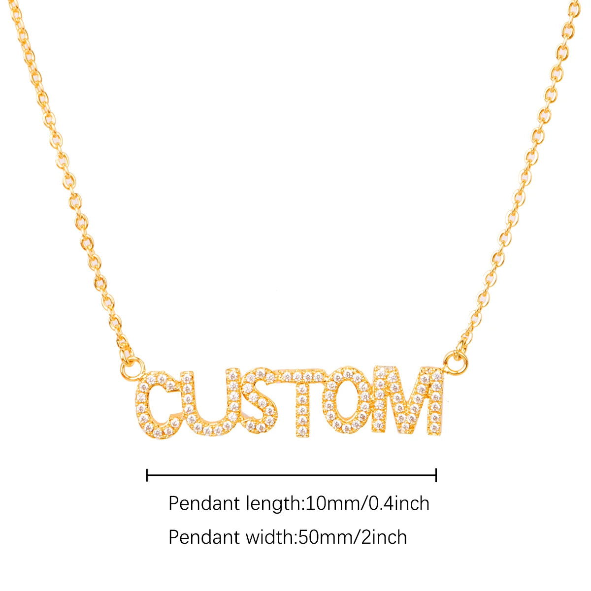 Custom Name Tennis Pendant Gold Color Women Hip Hop Jewelry