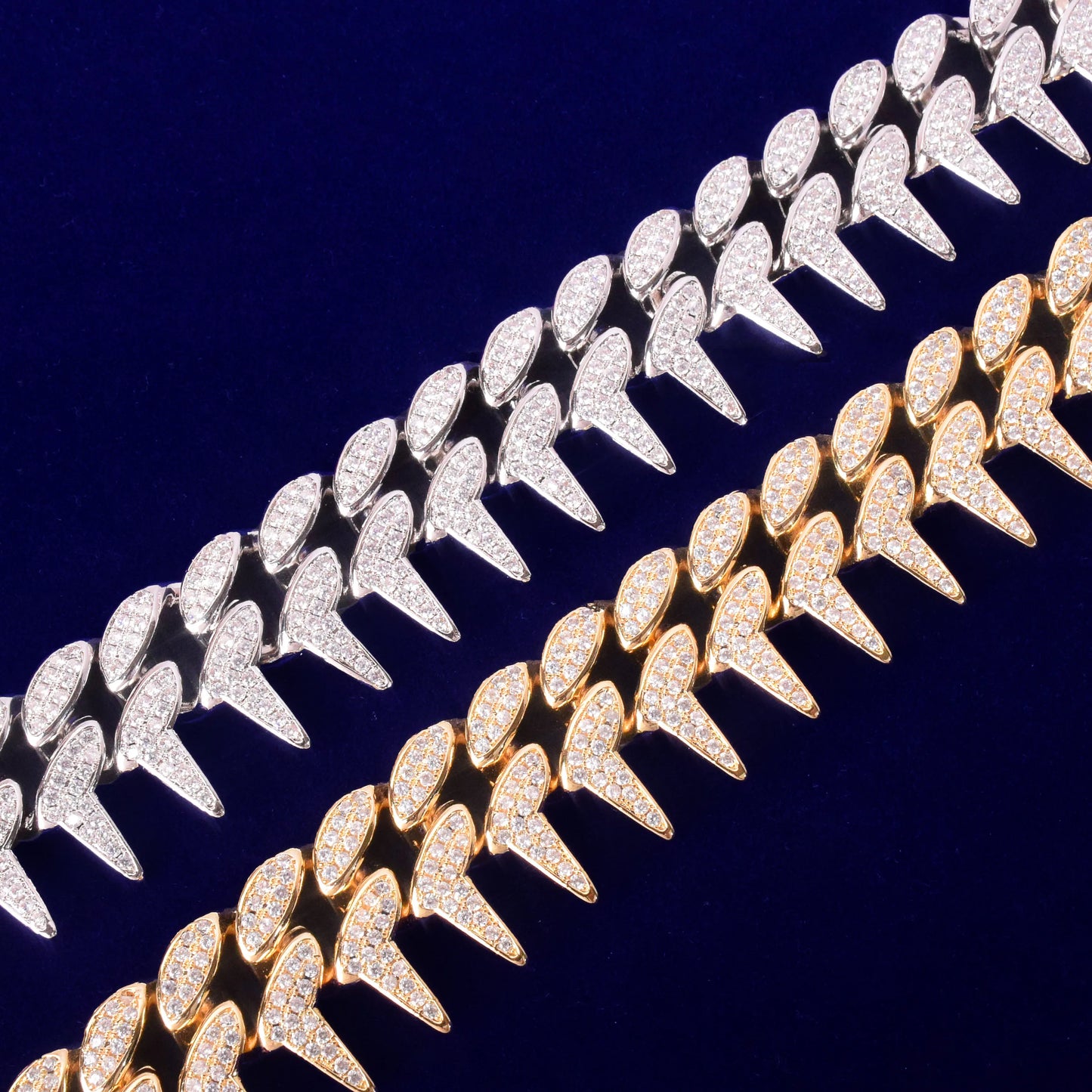 Bubble Letter Heavy Miami Cuban Link Chain for Men Necklace Choker Iced Out A AAA Zircon Rock Fashion Jewelry Real Gold Plated