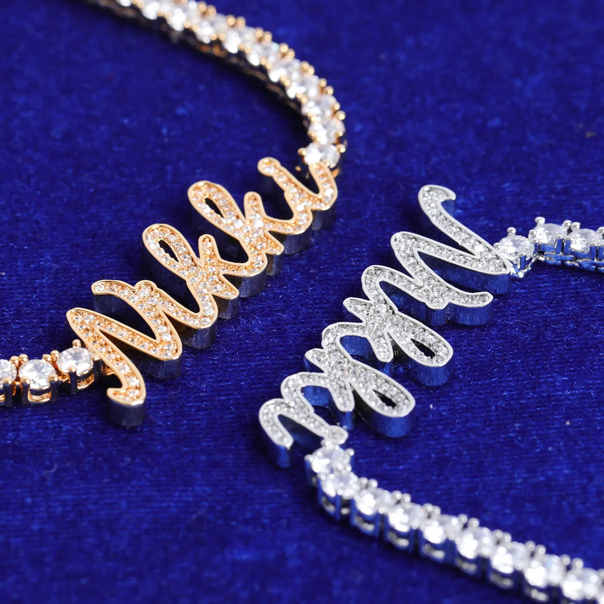 Custom Name Necklace for Women Choker Real Gold Plated Chain Hip Hop Jewelry