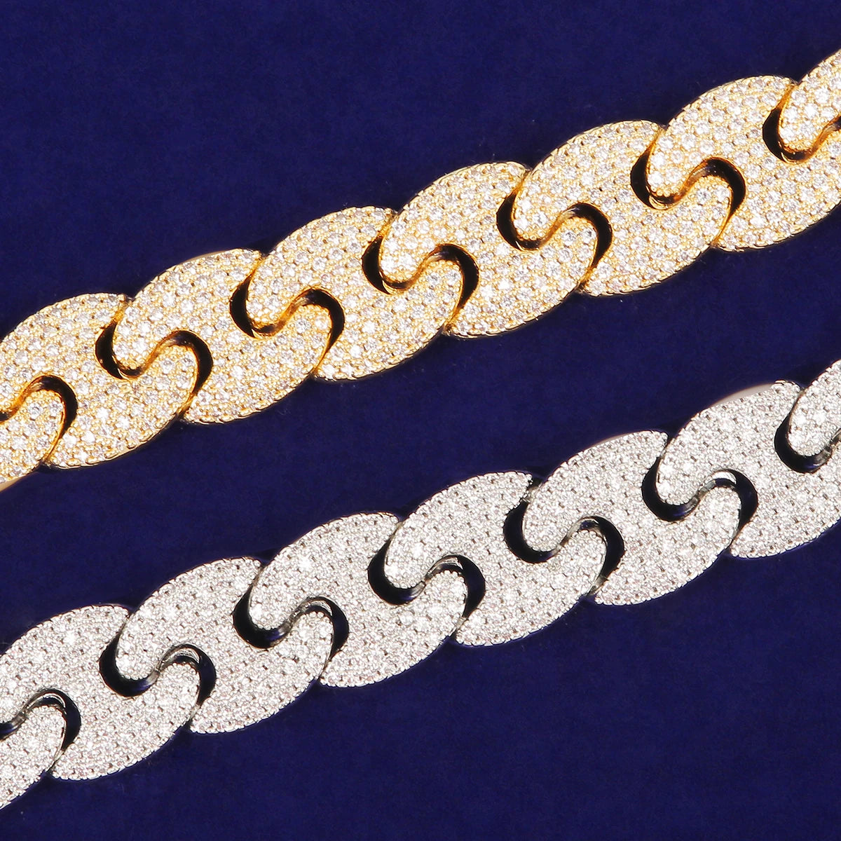 Bubble Letter Miami Cuban Link Chain for Men Necklace Real Gold Plated Hip Hop Jewelry 2021 Trend Christmas Gift