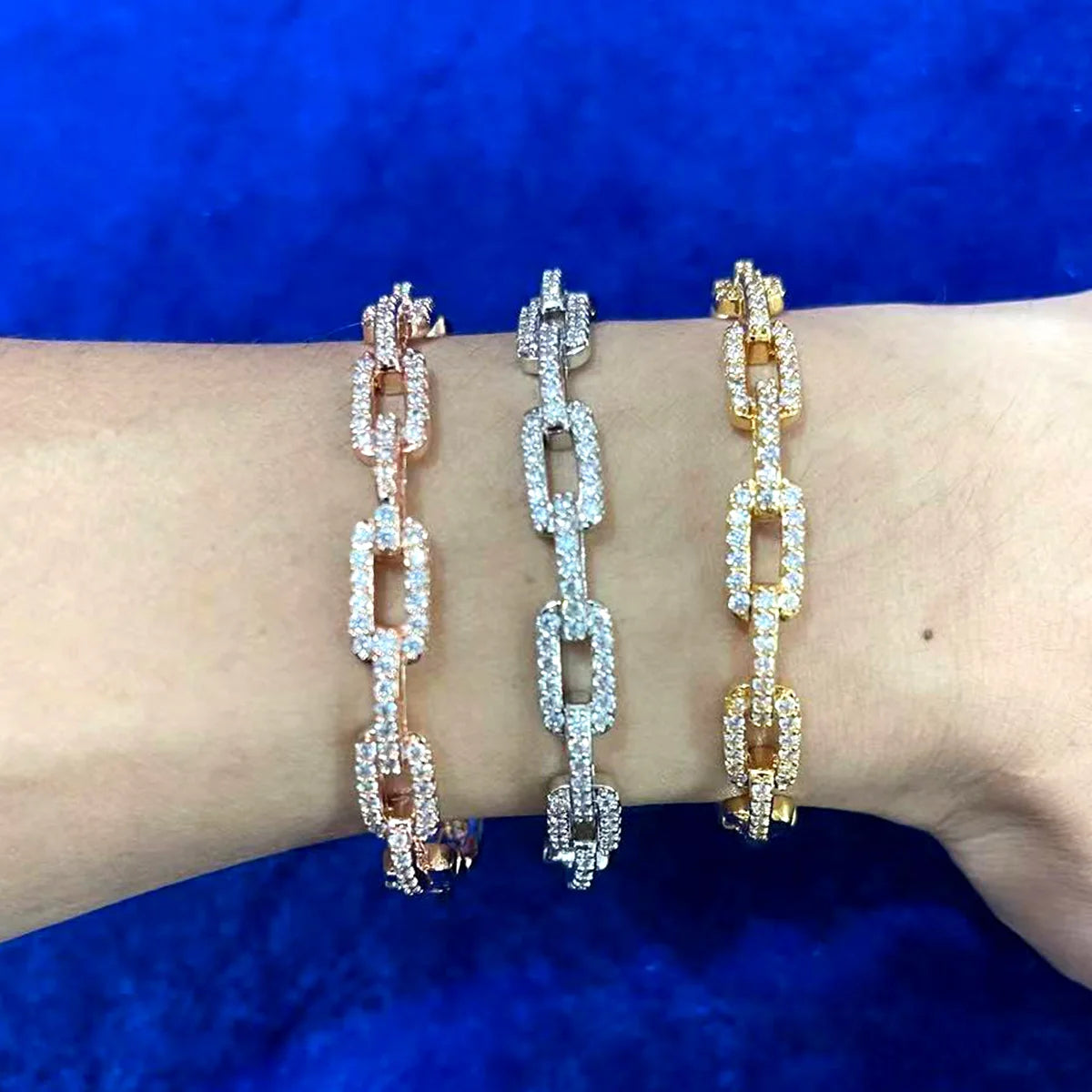 Women’s Bracelet Copper Cubic Zircon Hip Hop Jewelry