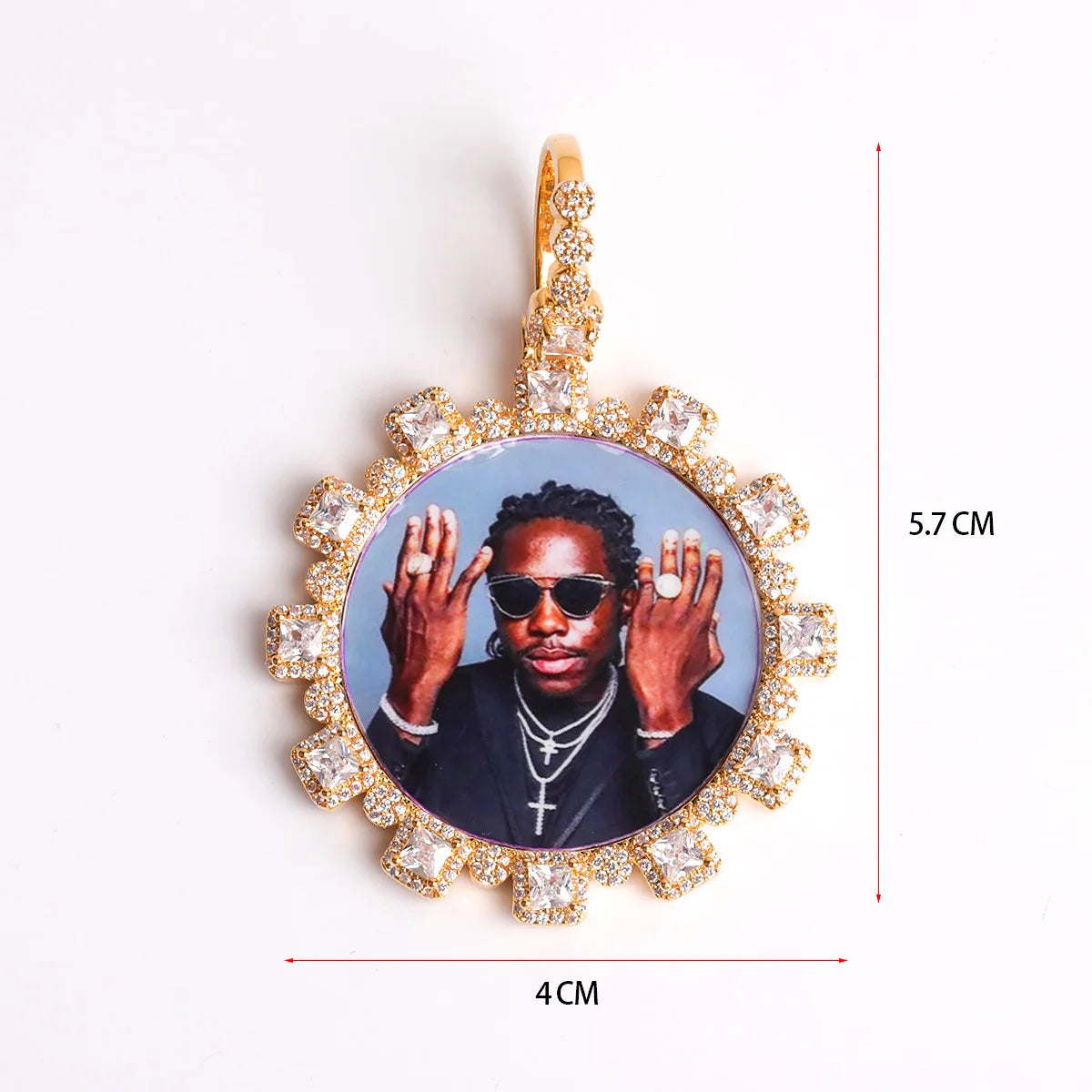 Bubble Letter Custom Photo Necklace for Men Picture Pendant Medallion Charms Hip Hop Personnalisé Jewelry Free Shipping Items