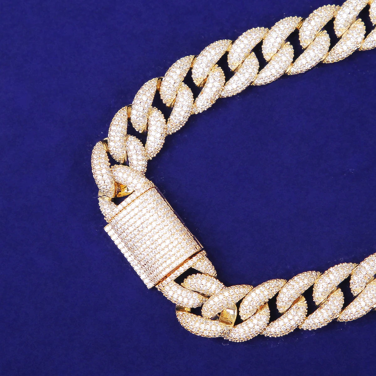 Bubble Letter Miami Cuban Link Chain Men Necklace Gold Color Real Copper Material Charms Hip Hop Jewelry 2021 Trend Christmas