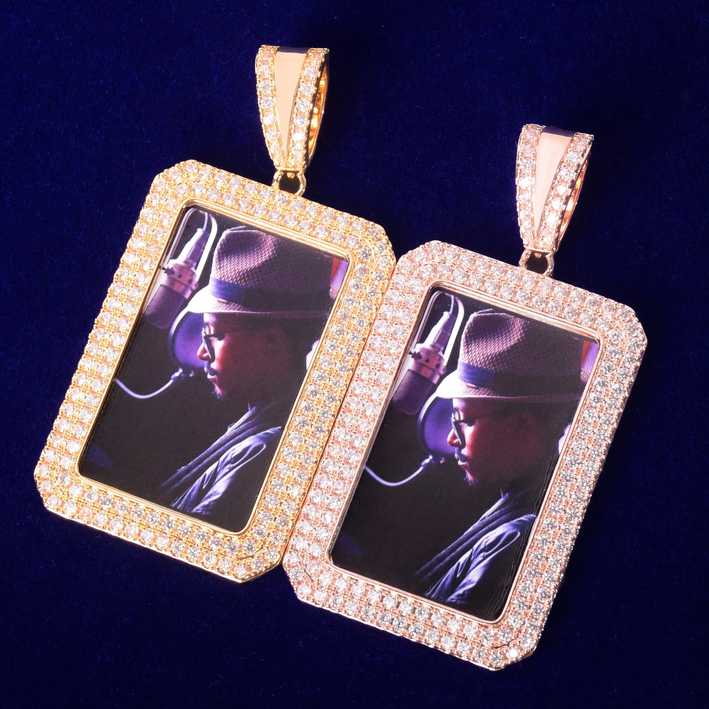 Bubble Letter Personalized Picture Pendant Men Necklace Custom Photo Medallions Real Gold Plated Hip Hop Jewelry Free Shipping