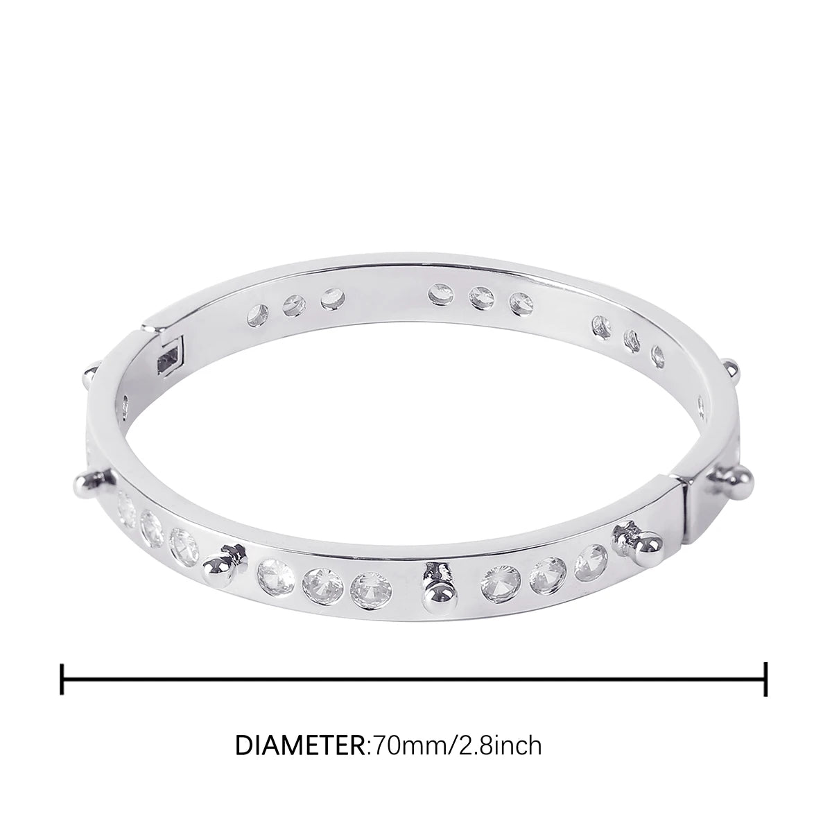Bubble Letter Women Bangle Iced Out Bracelet Real Gold Plated Hip Hop Jewelry 2022 Trend Best Selling