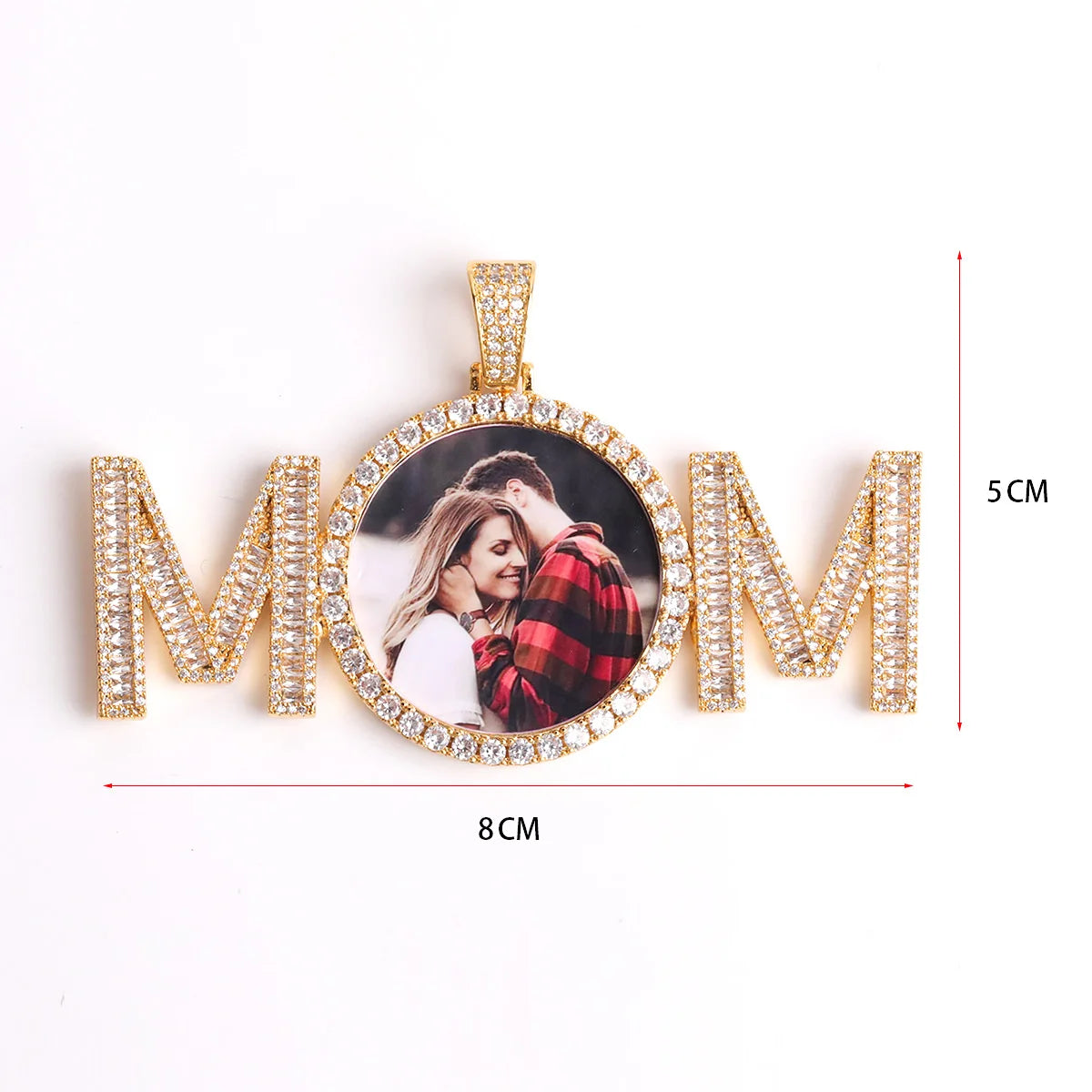 Bubble Letter Custom Photo Necklace for Men Medallion Picture Pendant Hip Hop Jewelry Free Shipping Gift