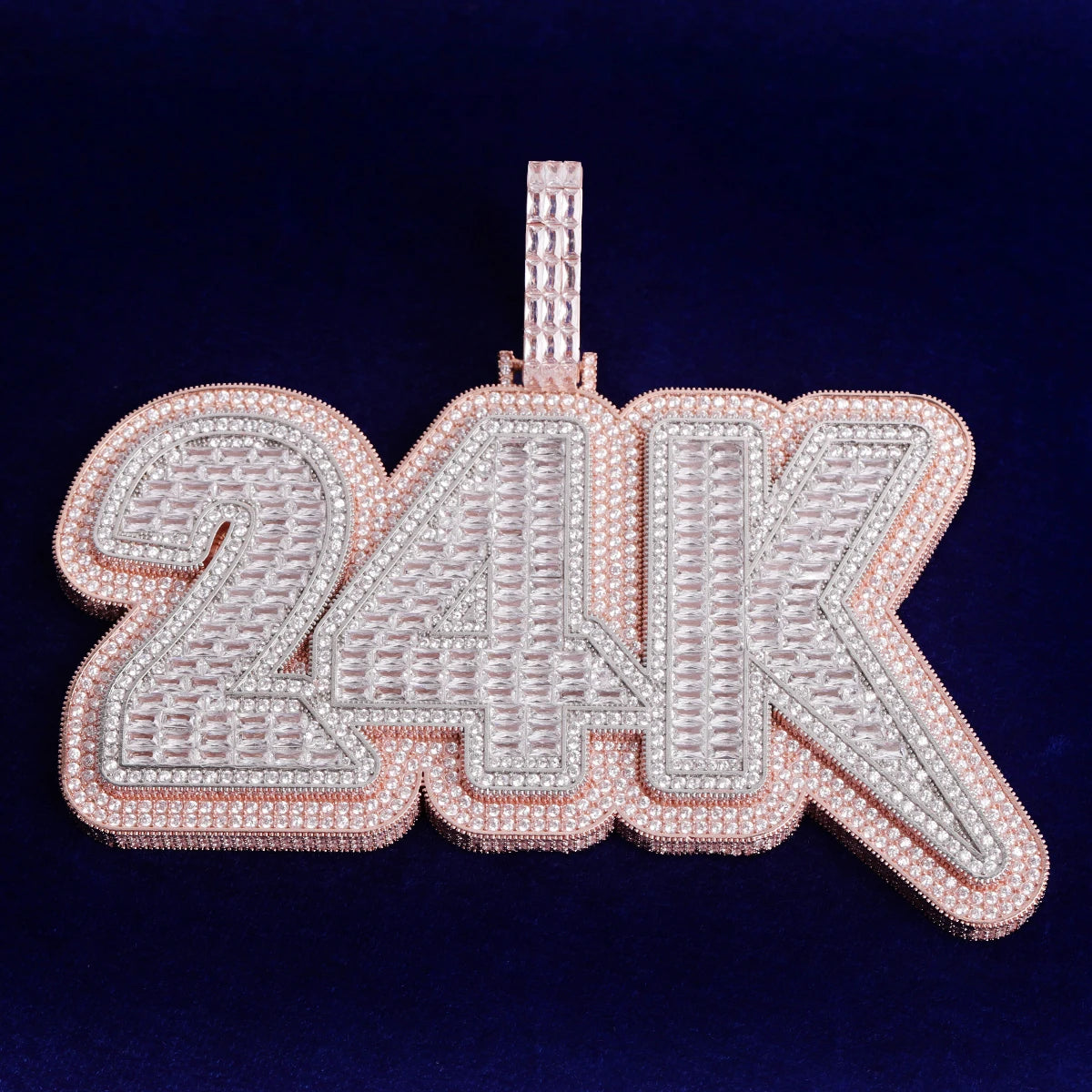 Bubble Letter Customized Name Necklace Iced Out Number Pendant for Men Big Baguette Hip Hop Rock Rapper Jewelry