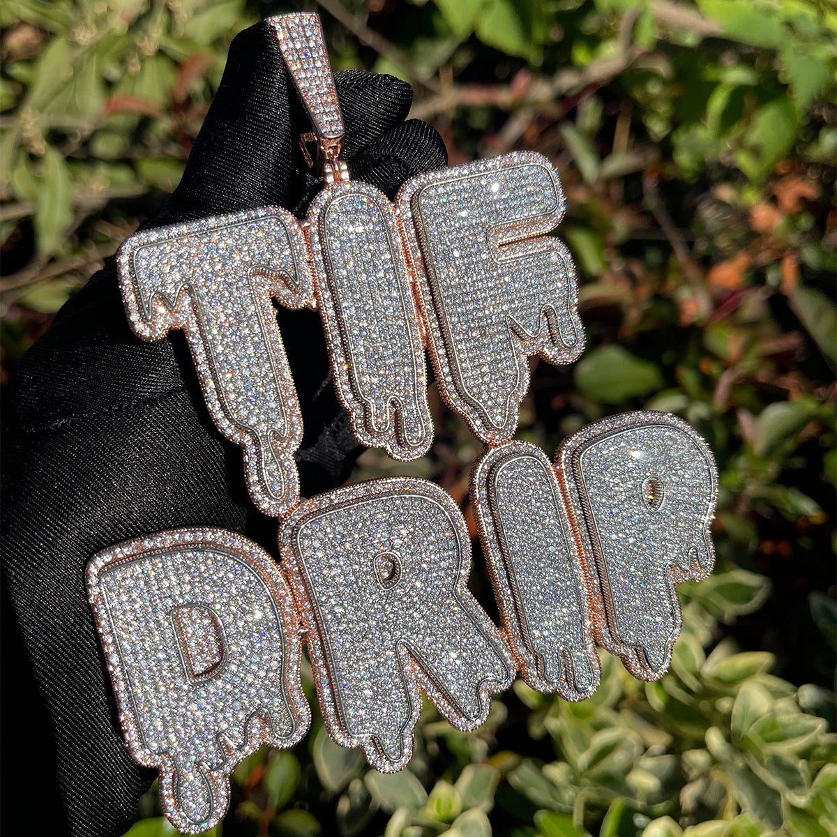 Bubble Letter Custom Name Necklace for Men Two Tone Iced Out Personalized Pendant Micro Pave Hip Hop Jewelry 2023 Drop Shipping