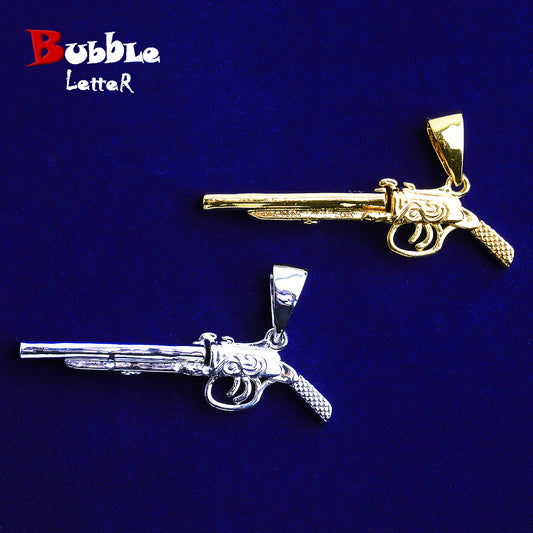 Bubble Letter Cute Gang Necklace Pendant for Men Real Gold Plated Hip Hop Jewelry