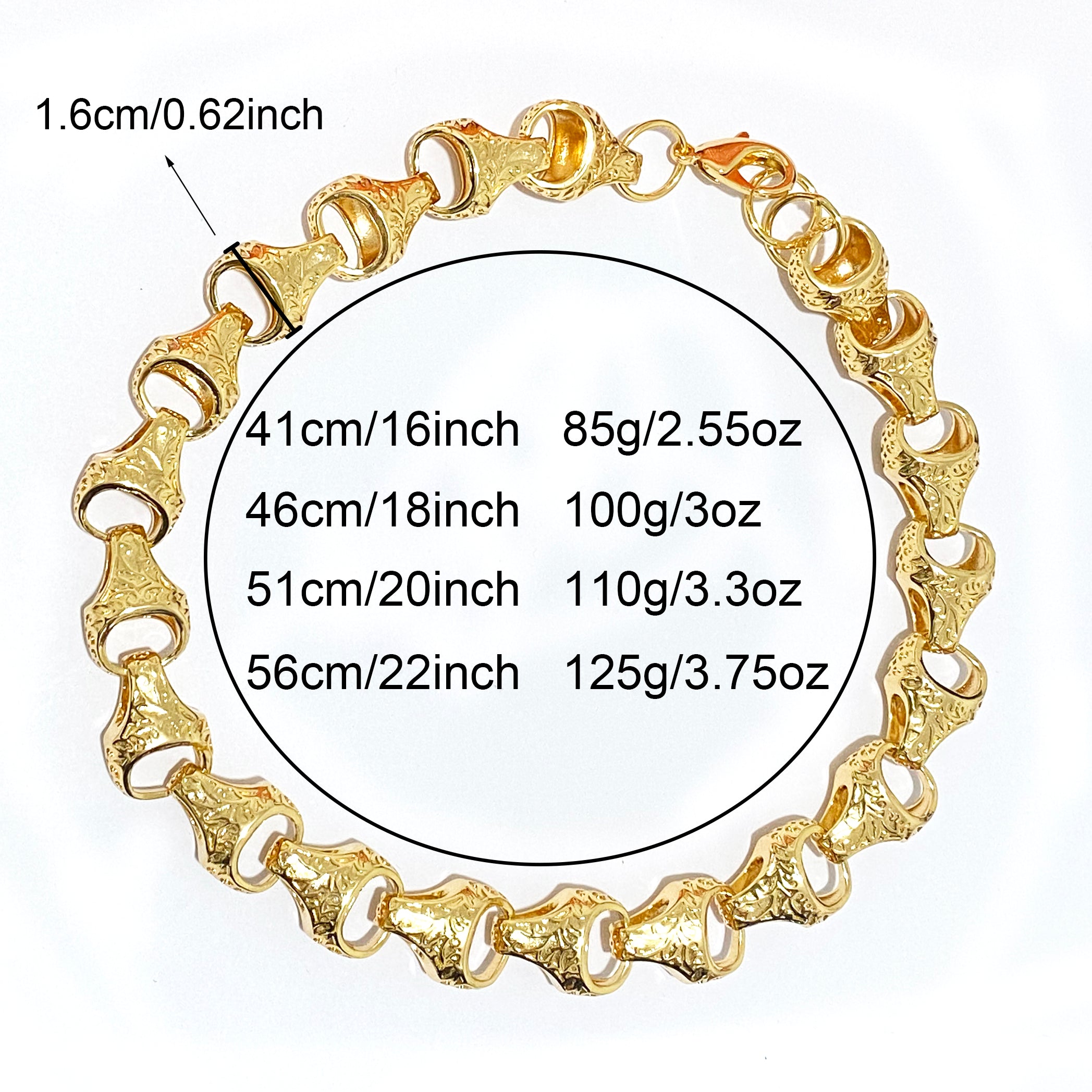 Bubble Letter Acorn Link Chain for Men Adjustable Necklace Choker Lobster Clasp Real Copper Gold Color Hip Hop Jewelry