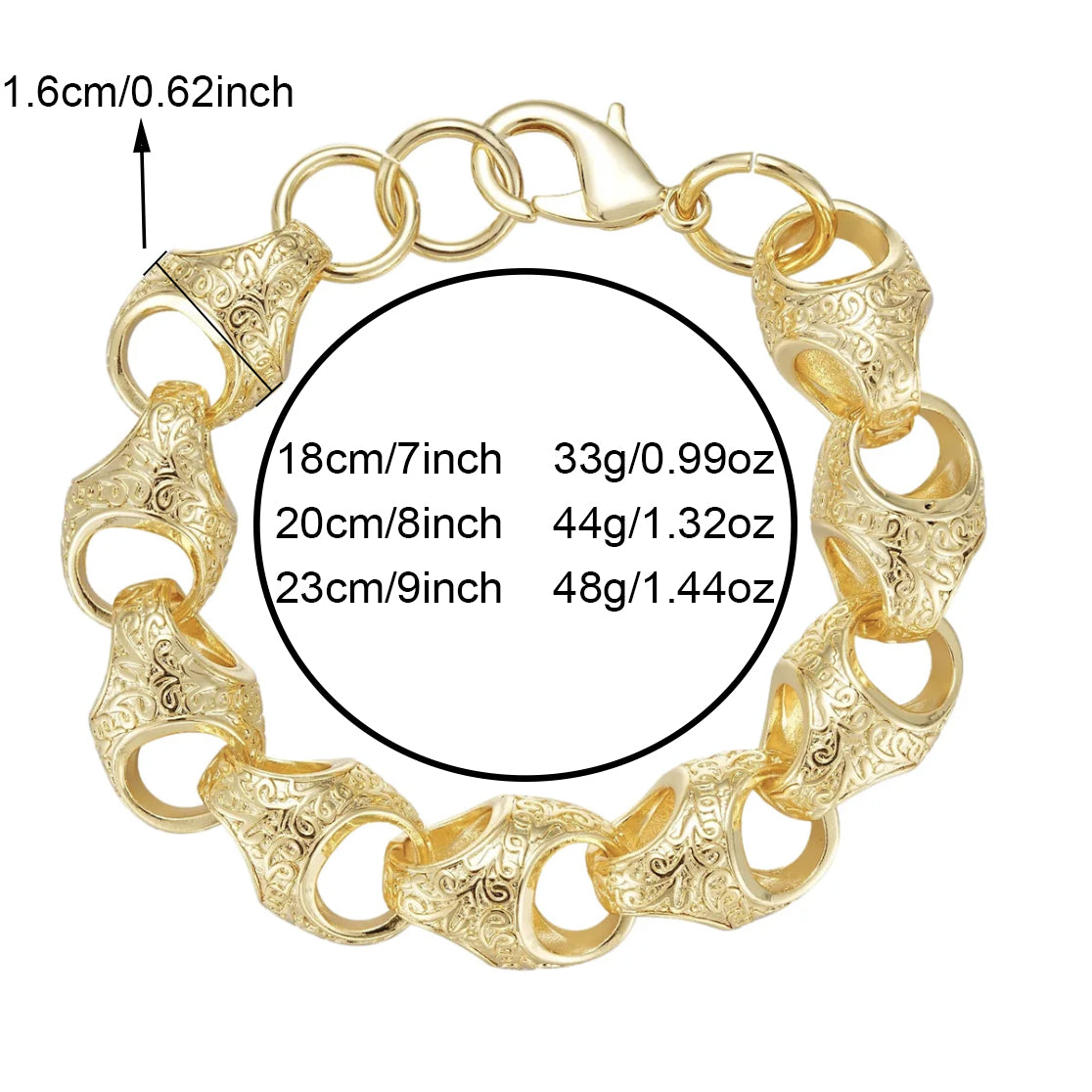 Bubble Letter Acorn Bracelet for Men Adjustable Wrist Bangles Lobster Clasp Real Copper Gold Color Hip Hop Jewelry